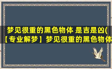 梦见很重的黑色物体 是吉是凶(【专业解梦】梦见很重的黑色物体吉凶预测及解析)